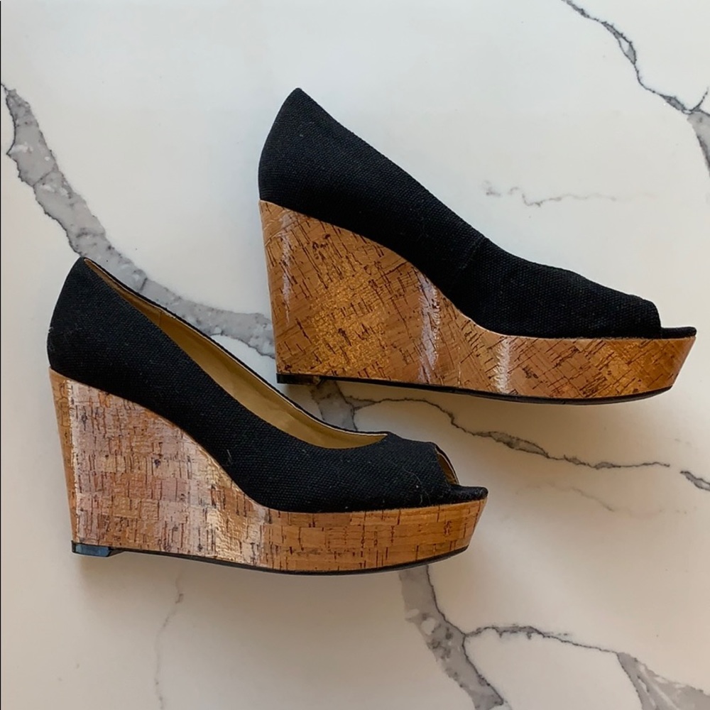 NINE WEST New black wedges open toe shoes. 🐾
